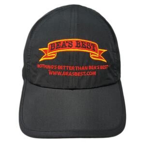 Hit Baseball Cap Black One Size Lightweight Mesh Vents Strapback Bea's Best